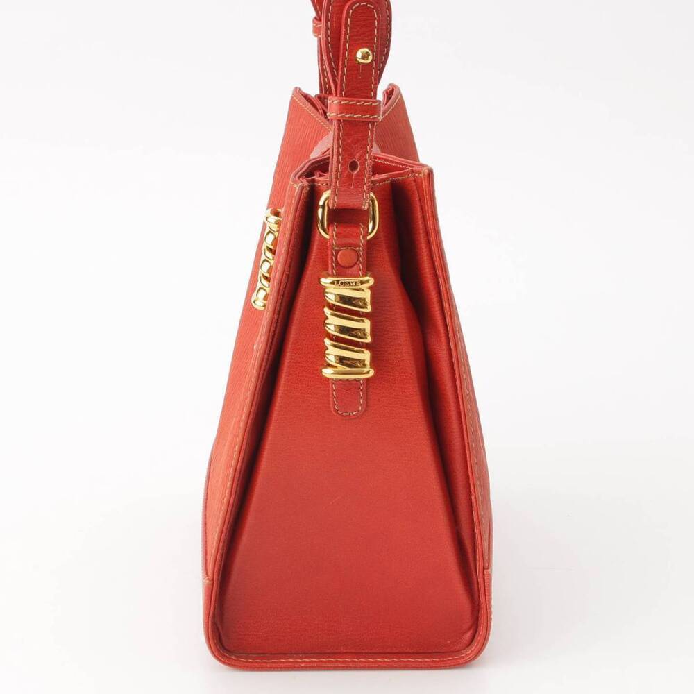 Velzquez Leather Shoulder Bag Red Gold
